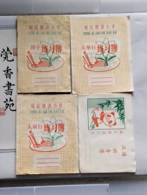 东莞市莞城建设小学汉语拼音簿 + 田子簿 + 大单行练习簿 + 大双行练习簿 （4本合售）