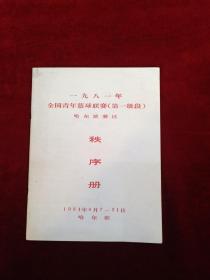 1981年全国青年篮球联赛第一阶段秩序册