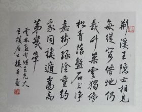 中国艺专校长《楼辛壶 绘 秀竹图》画心46.5x25.5cm 诗堂18.7x25.5cm 真迹保真