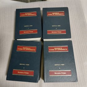 WARREN'S FORMS OF AGREEMENTS（1）Chs.1~10（2）Chs.11~19（3）Chs.20~30（4）Chs.31-End Index（共计4本合售）