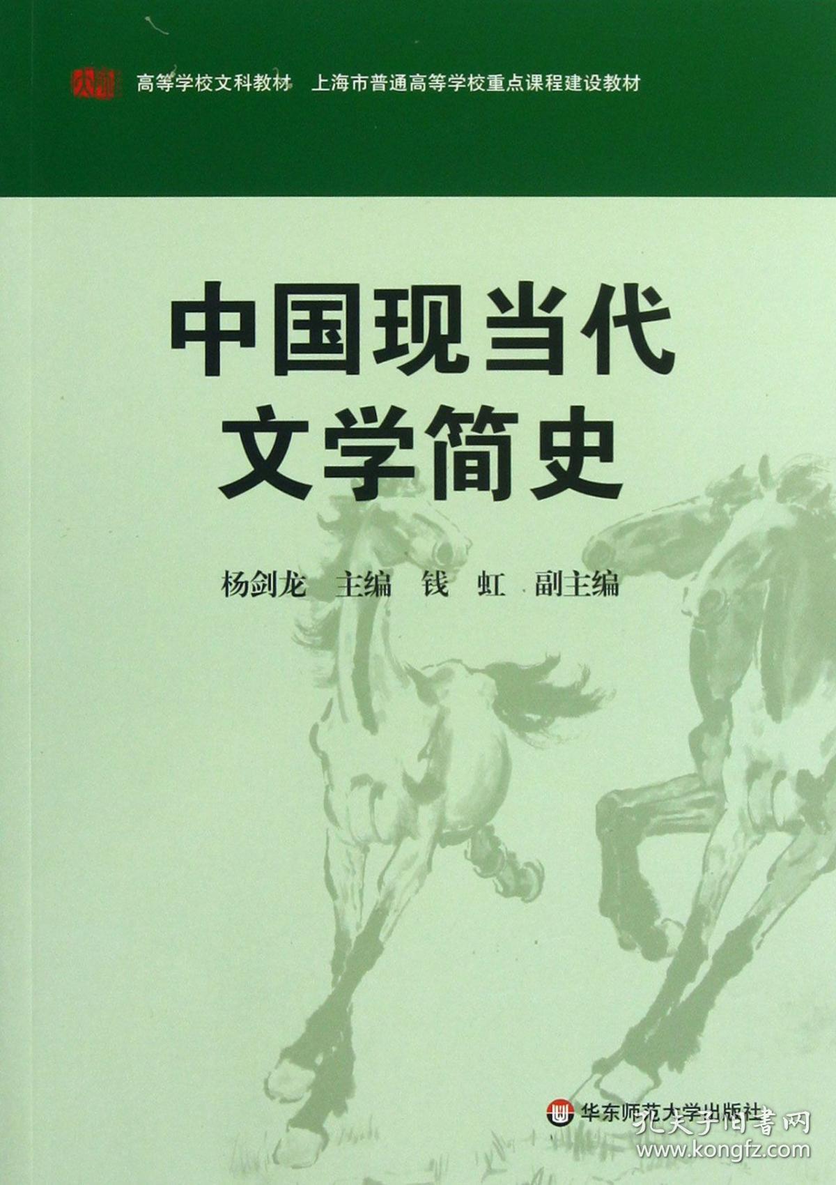 全新正版 中国现当代文学简史(高等学校文科教材) 杨剑龙 9787561749104 华东师大