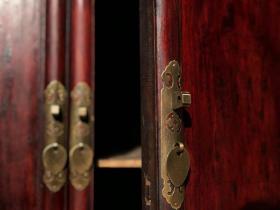 明式做工小书柜，可做茶柜或餐边柜，圆角圆帽，简约优雅，包老货