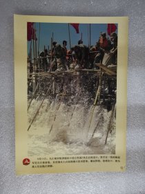 老照片：江西省九江城市防洪墙决口处战士们抛石固脚