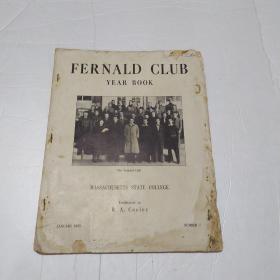 FERNALD CLUB YEARBOOK  NUMBER7,1938年 民国