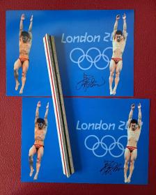 伦敦奥运会跳水奥运冠军秦凯签名照片128122