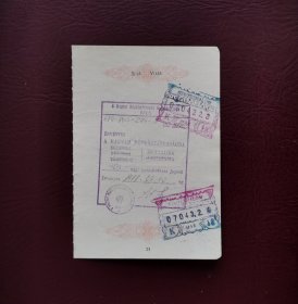 1988年匈牙利大使馆签发的短期入境签证 （护照签证，旅行签证，外国签证）