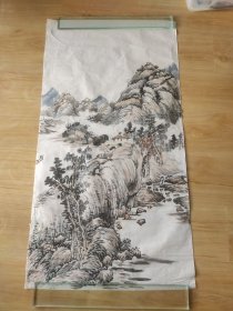 画家手绘山水画作品保真迹.，可惜没有落款，04