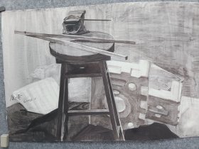 中央美院教授，康蕾素描静物作品