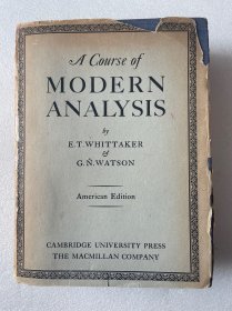 现货 英文版 A Course of Modern Analysis