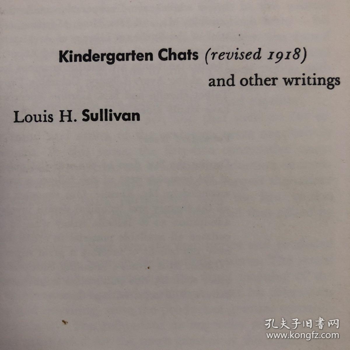 Kindergarten Chats and other Writings