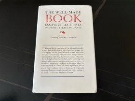 （私藏）The Well- Made Book：Essays and Lectures      《书中明珠》，美国第一字体设计大师的书话作品，精装，纸张很好很坠手