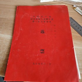 中国共产党徐水县第六届委员会第一次全体会议选票