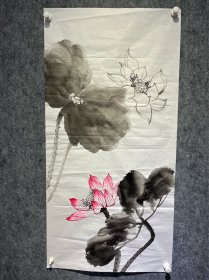 名人字画 荷花图