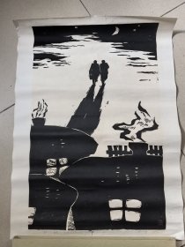 老版画一张