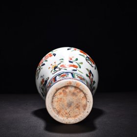 明宣德青花五彩三多纹梅瓶 高31厘米 宽20厘米