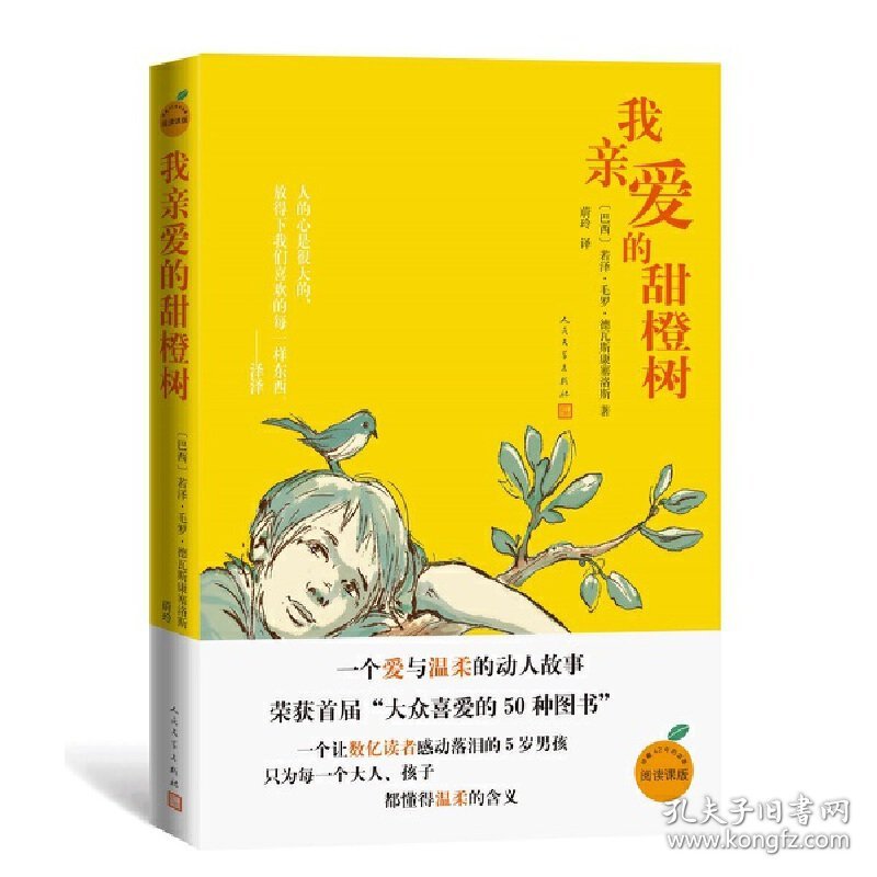 正版我亲爱的甜橙树（于晓光、曹文轩、朱永新推荐，感动数亿读者的5岁男孩的温暖故事）人民文学出版社9787020161935