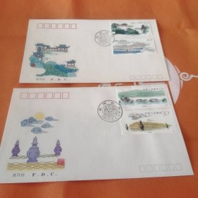 杭州西湖特种邮票首日封一套两枚