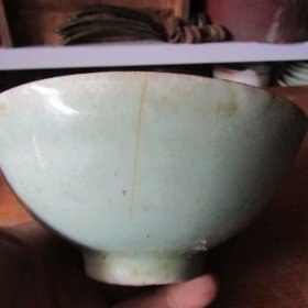 老瓷器民国豆青釉碗01