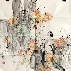 江风国画四尺斗方花鸟人物550