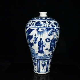 元青花开片人物故事梅瓶【44×25.5cm】