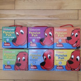 Clifford Phonics Fun Pack 1-6 大红狗趣味英语Phonics第1-6级（一盒12本6盒72本CD光盘6张）包邮