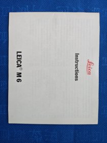 【绝版】徕卡M6单反相机版英文原版使用说明书。1988年版。九九新。