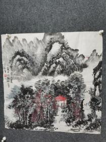 南京著名书画家，董欣宾山水画作品