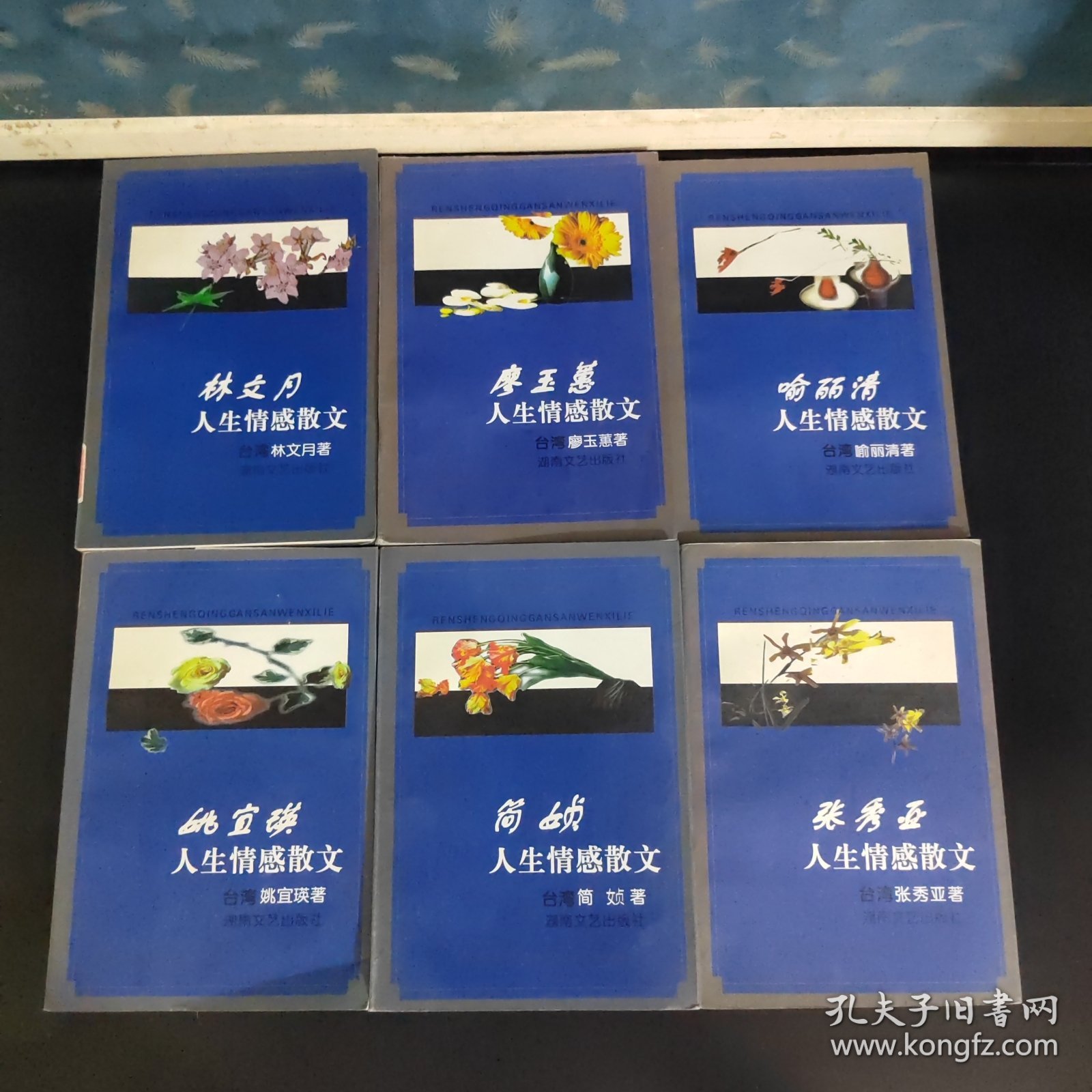 台湾著名女作家人生情感散文系列（林文月、廖玉蕙、喻丽清、姚宜瑛、简媜、张秀亚 人生情感散文 共6册合售1998年1版1印）