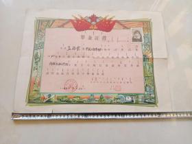 毕业证书1960年