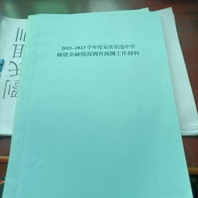 2022—2023学年度安溪铭选中学师资余缺情况调查预测工作材料