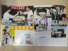 谢霆锋杨怡张柏芝16开彩页两张三面