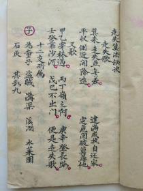 精抄秘錄《走失算法秘訣》,23頁近46面內容，尺寸18*12cm
簡介:包涵前有諸多走失方位判定法訣，問信等 黃石公佔走失輪 十二建（地支）日佔走失 後附靈符秘法 鎮宅避邪治怪病，懲治賊人符式咒語等 ……