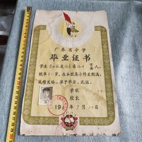 1961年广州市毕业证书，福州人