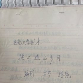 中国内地影视导演方芬编剧的电视文学剧本【抹不掉的岁月】全16开57页