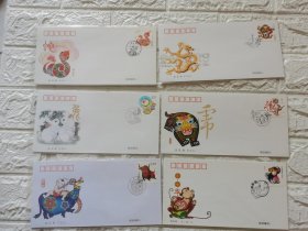 2004一2015年三轮生肖全套首日封12枚合售