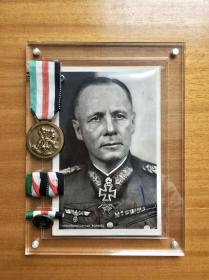 埃尔文.隆美尔元帅签名肖像照及原始持有人文件勋章相关遗产