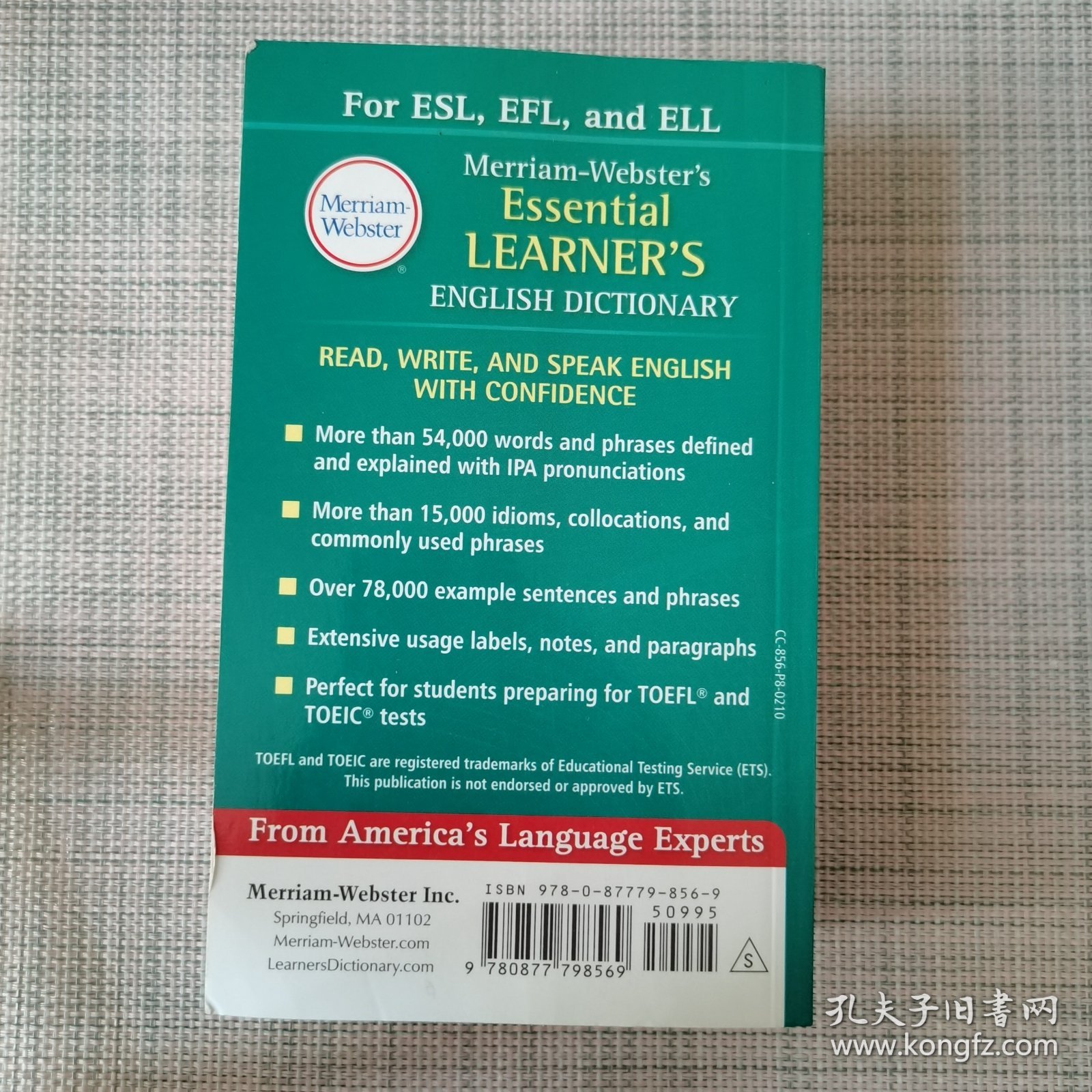 Merriam Websters Essential Learners English Dictionary