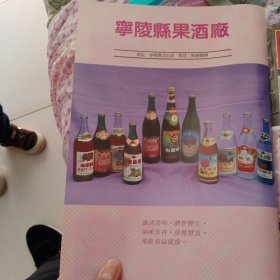 八十年代河南省宁陵县果酒厂，安阳家具厂等彩页一页两面