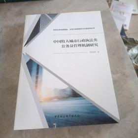 中国特大城市行政执法类公务员管理机制研究