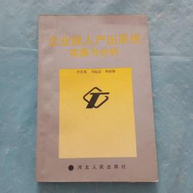 企业投入产出系统核算与分析