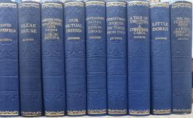 1930年左右 Works Of Charles Dickens 《狄更斯作品集》，16册全，25部作品，布面精装，英国伦敦出版，英文原版，内有大量版画插图