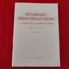 决胜全面建成小康社会夺取新时代中国特色社会主义伟大胜利—在中国共产党第十九次全国代表大会上的报告