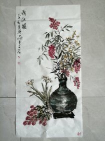 手绘国画清供图6