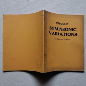 FRANCK SYMPHONIC VARIATIONS 弗兰克：交响变奏曲（袖珍总谱）内页干净