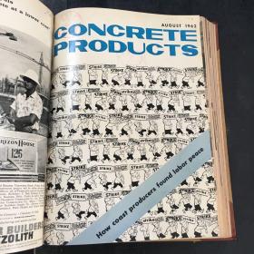 CONCRETE PRODUCTS VOL.65  NOS.1-12 JAN.-DEC. 1962   混凝土制品 月刊合订本 英文版