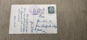 1936年12月22号德国实寄——明信片