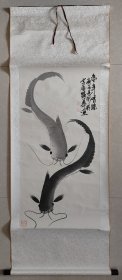 著名书画家、中国书画家协会副主席-苏显华-精品吉祥年年有余绘画作品一幅