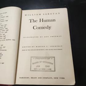 【老版英文书】 THE   HUMANN  COMEDY   人间喜剧
     by   WILLIAM   SAROYAN