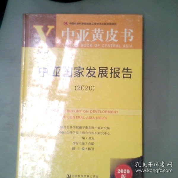 中亚黄皮书：中亚国家发展报告（2020）