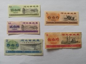 河北省粮票 1980年